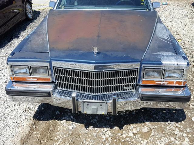 1G6DW51Y2KR711928 - 1989 CADILLAC BROUGHAM BLUE photo 9