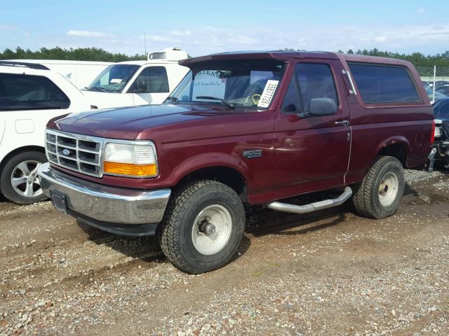 1FMEU15N2TLB16383 - 1996 FORD BRONCO U10 RED photo 2