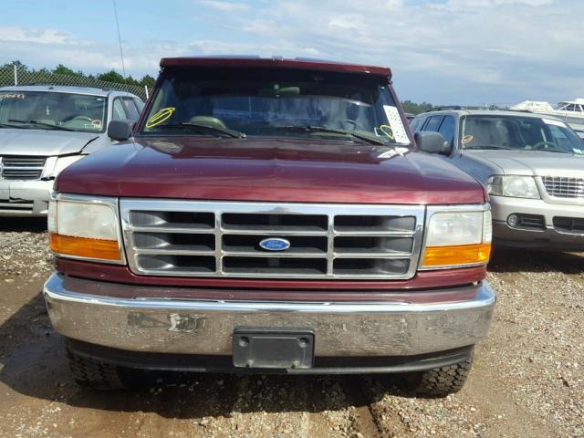 1FMEU15N2TLB16383 - 1996 FORD BRONCO U10 RED photo 9