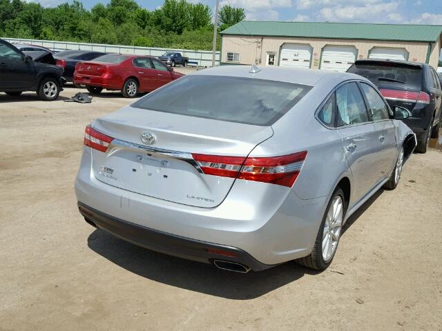 4T1BK1EB0EU102543 - 2014 TOYOTA AVALON BAS SILVER photo 4
