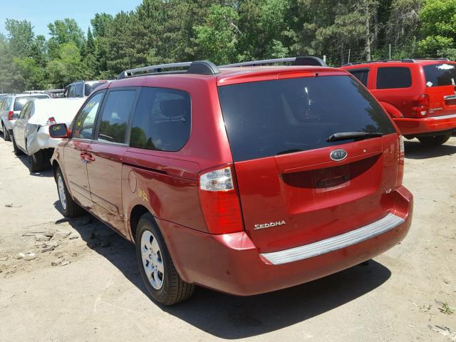 KNDMB233786249532 - 2008 KIA SEDONA EX MAROON photo 3