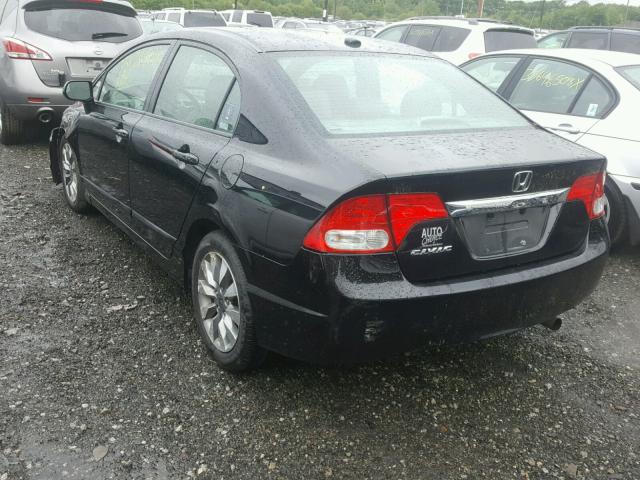 2HGFA16919H345700 - 2009 HONDA CIVIC EXL BLACK photo 3