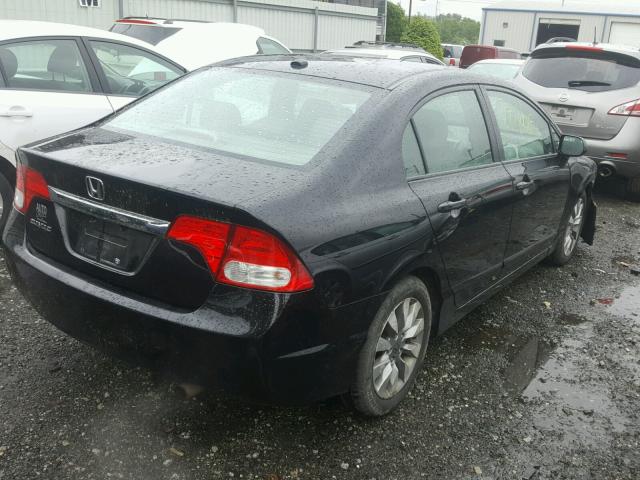 2HGFA16919H345700 - 2009 HONDA CIVIC EXL BLACK photo 4