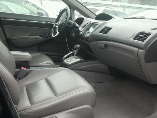 2HGFA16919H345700 - 2009 HONDA CIVIC EXL BLACK photo 5