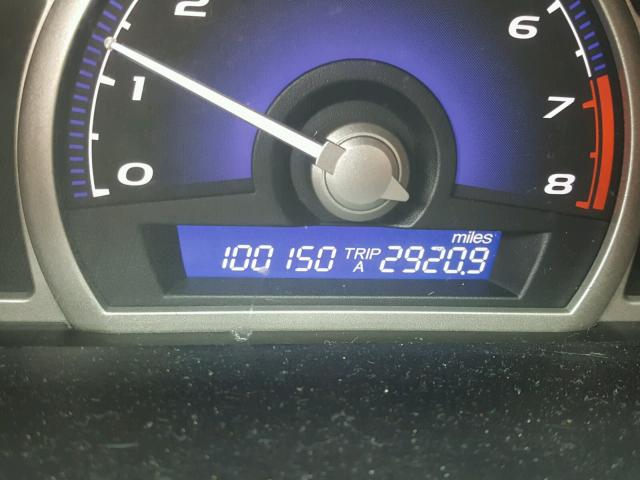 2HGFA16919H345700 - 2009 HONDA CIVIC EXL BLACK photo 8