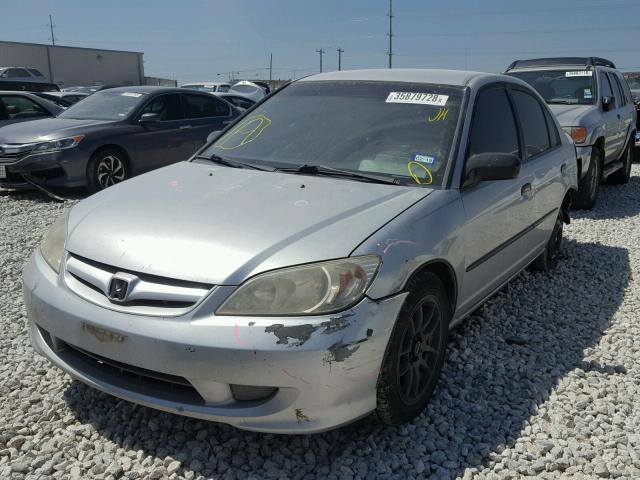 2HGES15115H526911 - 2005 HONDA CIVIC DX SILVER photo 2