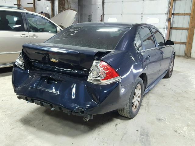 2G1WD5EM1A1230250 - 2010 CHEVROLET IMPALA POL BLUE photo 4