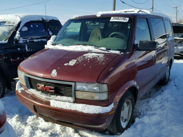 1GKDM19W3YB531961 - 2000 GMC SAFARI XT BURGUNDY photo 2