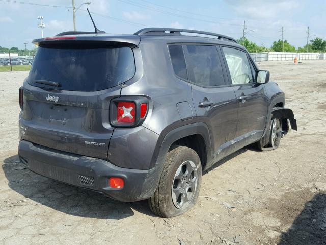 ZACCJBAB4HPG20328 - 2017 JEEP RENEGADE S GRAY photo 4