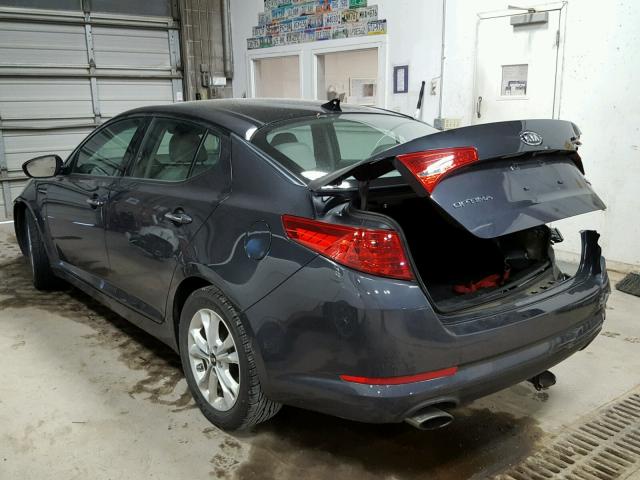 KNAGN4A7XB5058087 - 2011 KIA OPTIMA EX GRAY photo 3