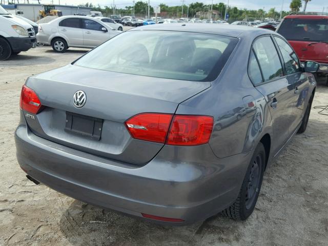 3VW2K7AJ0CM345448 - 2012 VOLKSWAGEN JETTA BASE Արծաթագույն լուսանկար 4