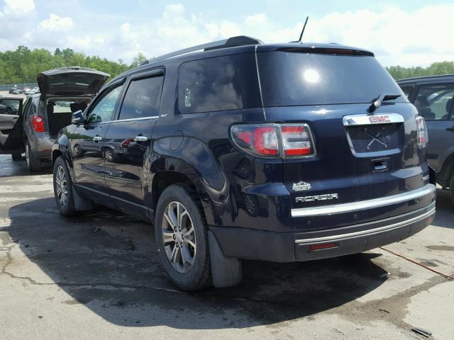 1GKKVRKDXGJ175122 - 2016 GMC ACADIA SLT ლურჯი ფოტო 3