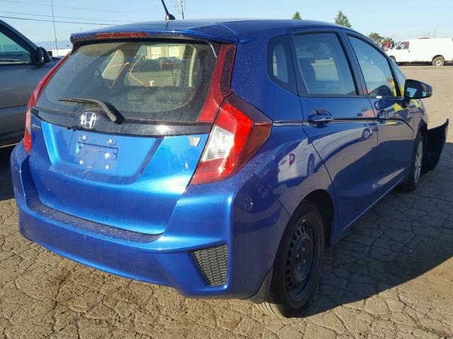 JHMGK5H54GS012316 - 2016 HONDA FIT LX BLUE photo 4