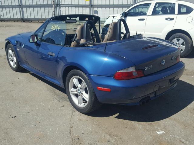 WBACN33411LK46471 - 2001 BMW Z3 2.5 BLUE photo 3