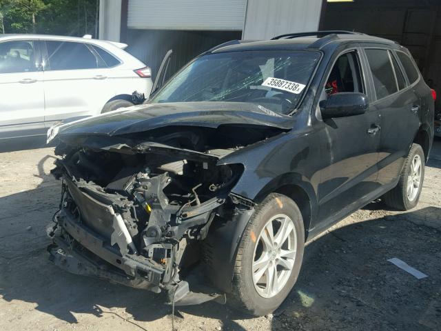 5NMSK3AB7AH339702 - 2010 HYUNDAI SANTA FE L BLACK photo 2