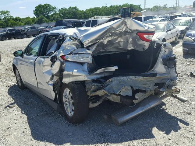 1FA6P0G7XG5109478 - 2016 FORD FUSION S SILVER photo 3