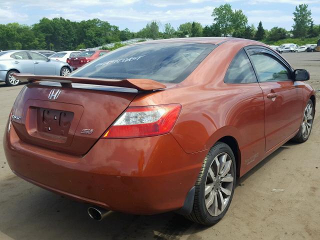 2HGFG215X9H703935 - 2009 HONDA CIVIC SI ORANGE photo 4