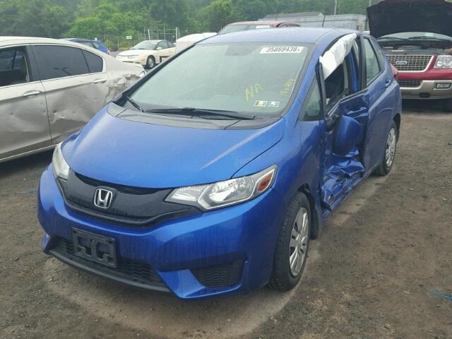 3HGGK5G5XGM703766 - 2016 HONDA FIT LX BLUE photo 2