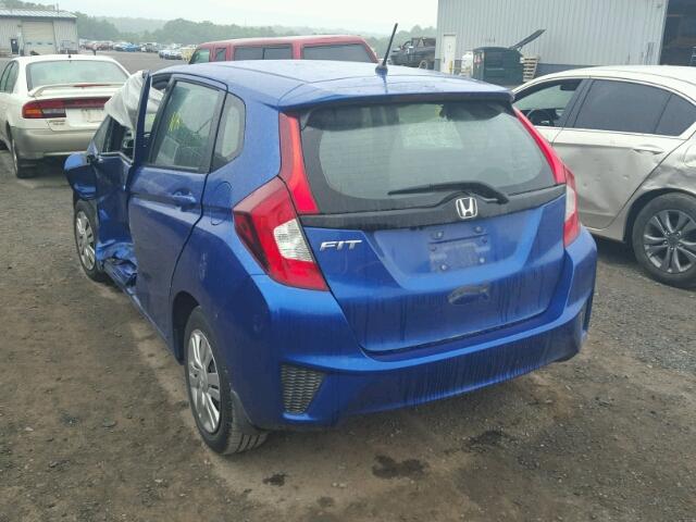 3HGGK5G5XGM703766 - 2016 HONDA FIT LX BLUE photo 3