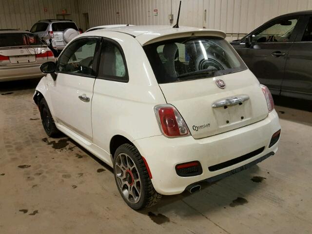 3C3CFFBR8ET194804 - 2014 FIAT 500 SPORT WHITE photo 3