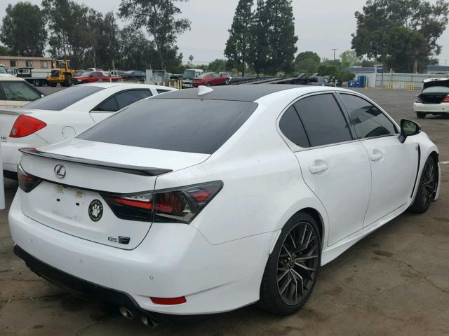 JTHBP1BL8GA000378 - 2016 LEXUS GS-F WHITE photo 4