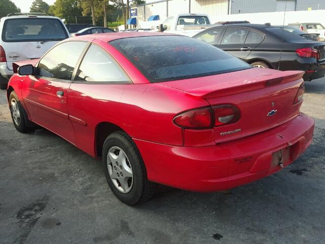 1G1JC124127157234 - 2002 CHEVROLET CAVALIER RED photo 3