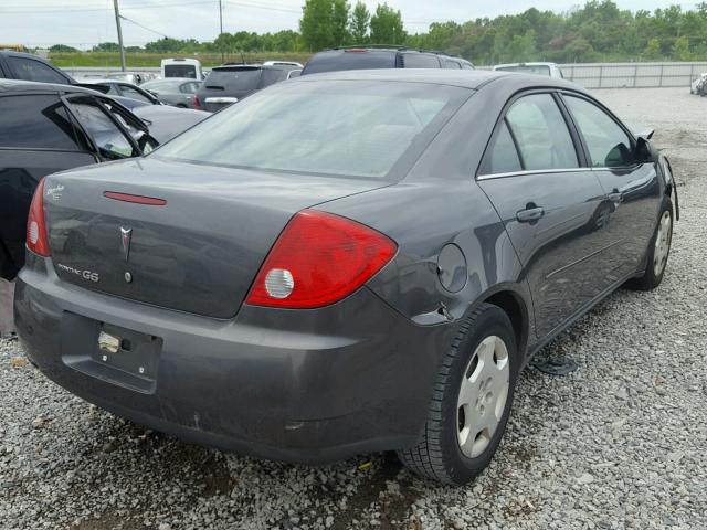 1G2ZF58B274114954 - 2007 PONTIAC G6 VALUE L CHARCOAL photo 4