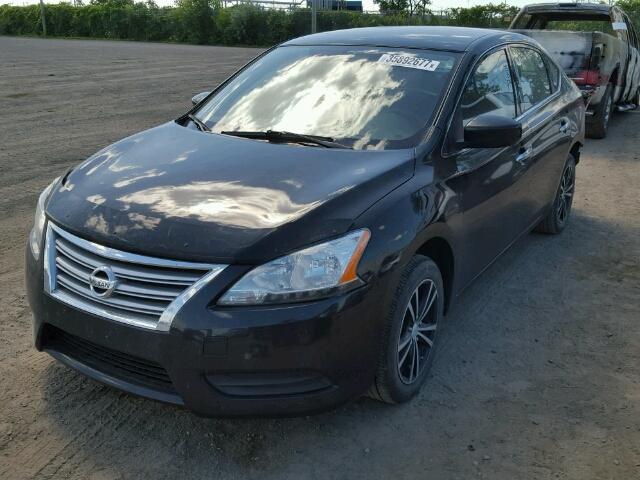 3N1AB7APXEL631290 - 2014 NISSAN SENTRA S/S BLACK photo 2