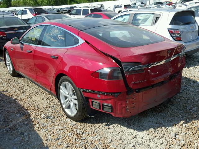 5YJSA1CN2DFP09359 - 2013 TESLA MODEL S Կարմիր լուսանկար 3