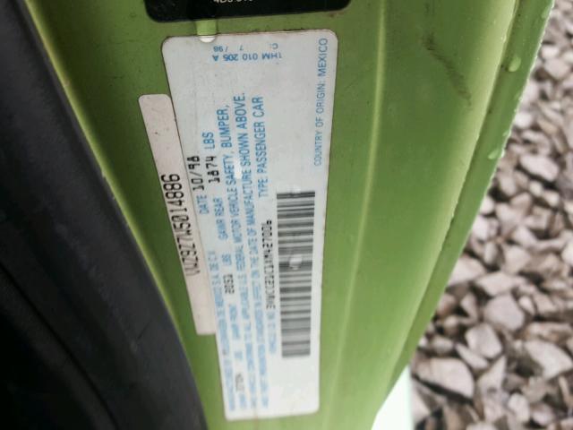 3VWCC21C1XM427006 - 1999 VOLKSWAGEN NEW BEETLE 绿色 照片 10