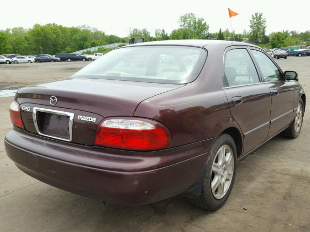 1YVGF22DX25262665 - 2002 MAZDA 626 ES MAROON photo 4