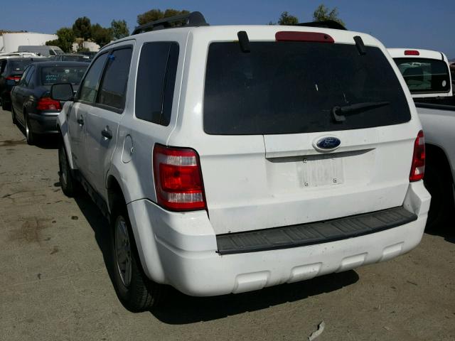 1FMCU49H48KD05286 - 2008 FORD ESCAPE HEV WHITE photo 3