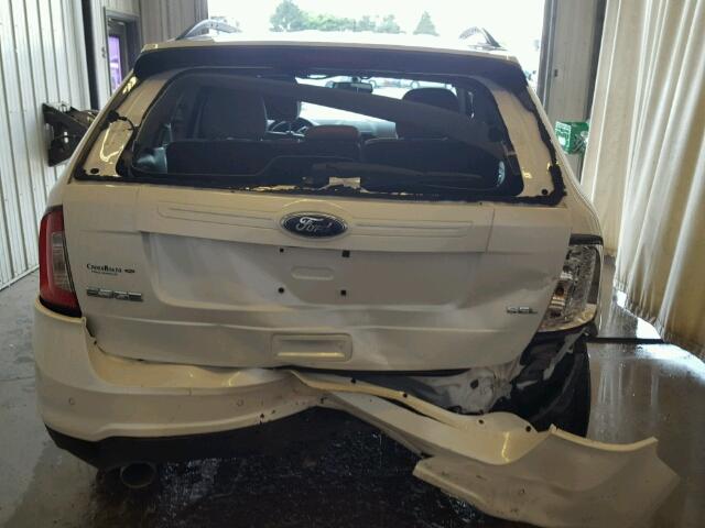 2FMDK3JC6EBA03069 - 2014 FORD EDGE SEL WHITE photo 9