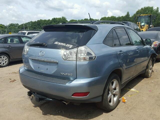 2T2HK31U97C042517 - 2007 LEXUS RX BLUE photo 4