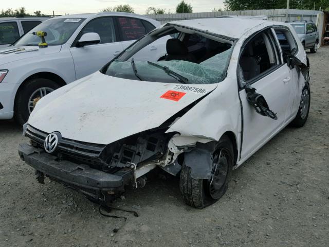 WVWAB7AJ3AW097384 - 2010 VOLKSWAGEN GOLF WHITE photo 2