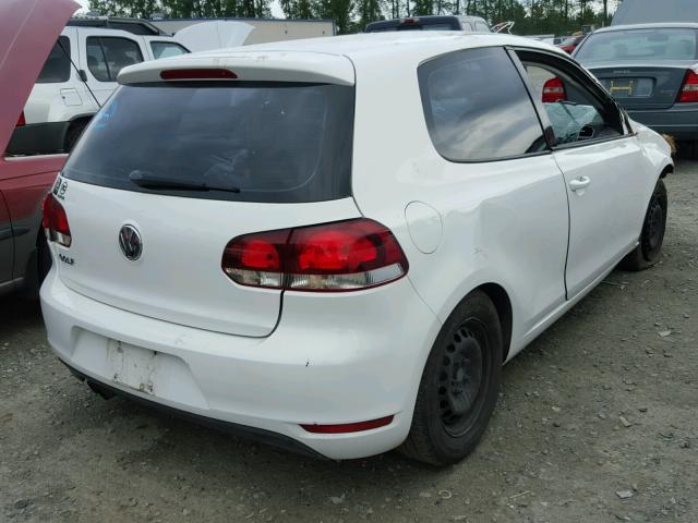 WVWAB7AJ3AW097384 - 2010 VOLKSWAGEN GOLF WHITE photo 4