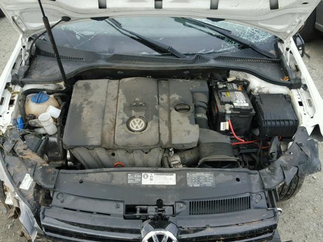 WVWAB7AJ3AW097384 - 2010 VOLKSWAGEN GOLF WHITE photo 7