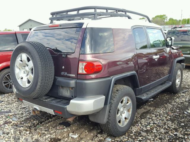 JTEBU11F370041279 - 2007 TOYOTA FJ CRUISER PURPLE photo 4