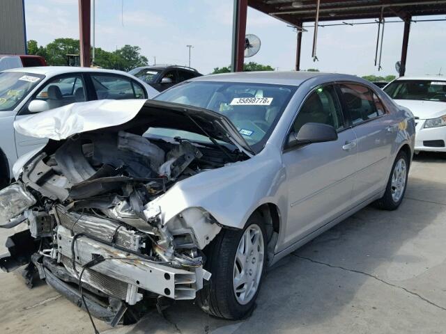 1G1ZB5EB0AF307023 - 2010 CHEVROLET MALIBU LS ვერცხლისფერი ფოტო 2