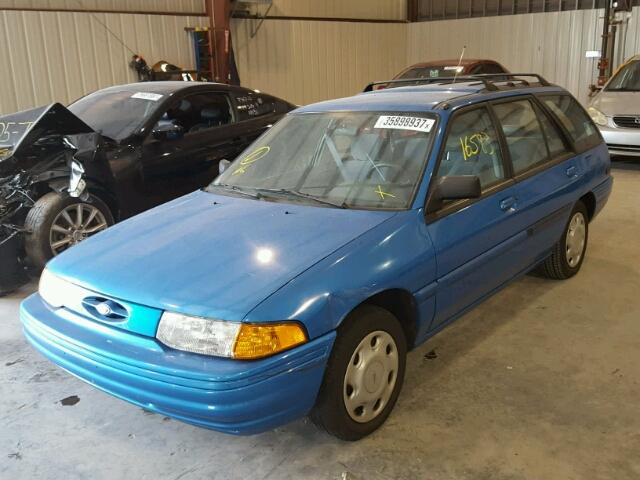 1FARP15JXRW138476 - 1994 FORD ESCORT LX BLUE photo 2