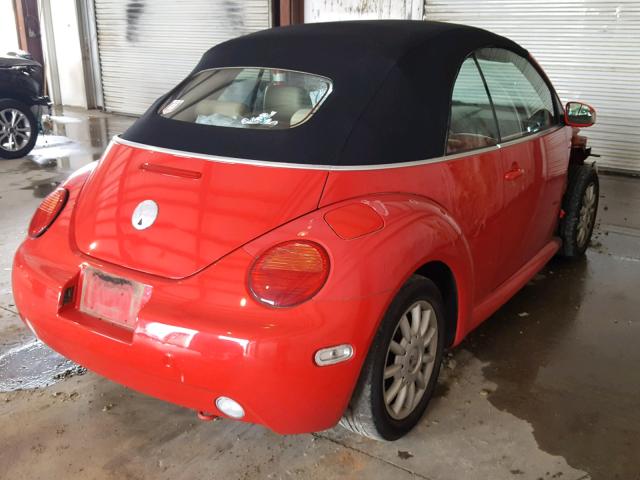 3VWCM31Y34M315043 - 2004 VOLKSWAGEN NEW BEETLE წითელი ფოტო 4