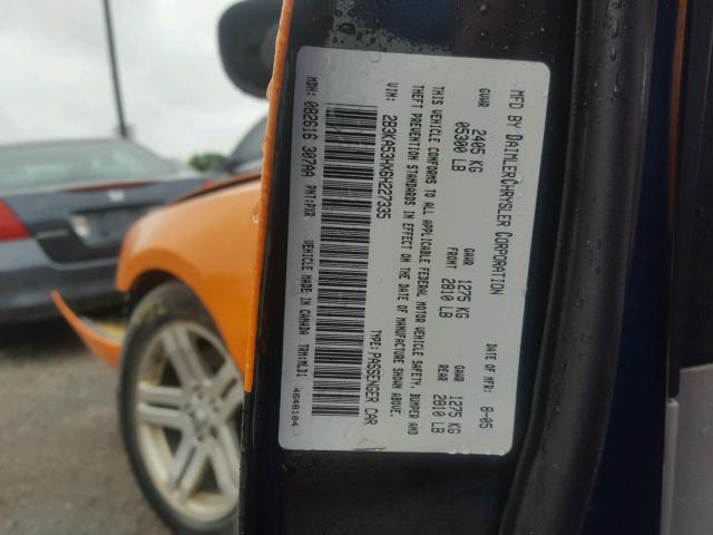 2B3KA53HX6H227335 - 2006 DODGE CHARGER R/ ORANGE photo 10