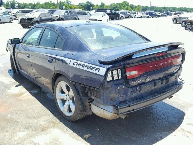2C3CDXCT3EH161031 - 2014 DODGE CHARGER R/ BLUE photo 3