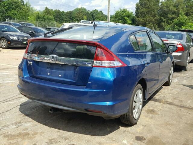 JHMZE2H3XCS006107 - 2012 HONDA INSIGHT BLUE photo 4