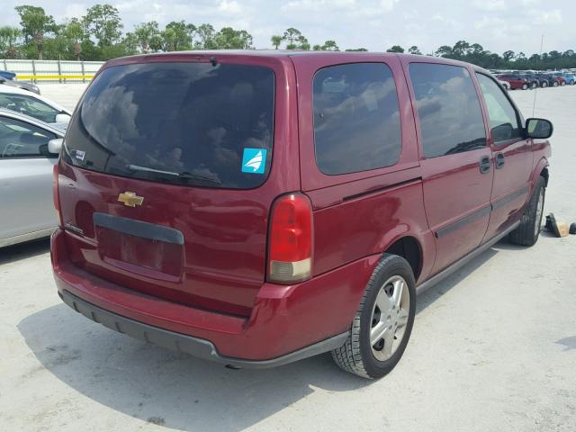 1GNDV03L45D244119 - 2005 CHEVROLET UPLANDER BURGUNDY photo 4