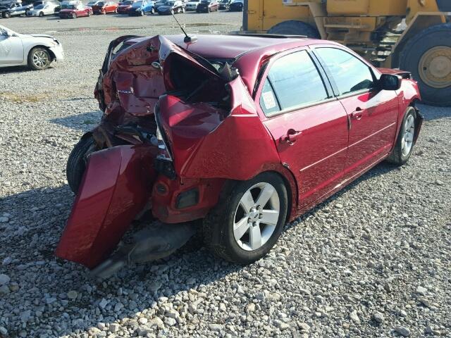 3FAHP07Z79R112252 - 2009 FORD FUSION MAROON photo 4