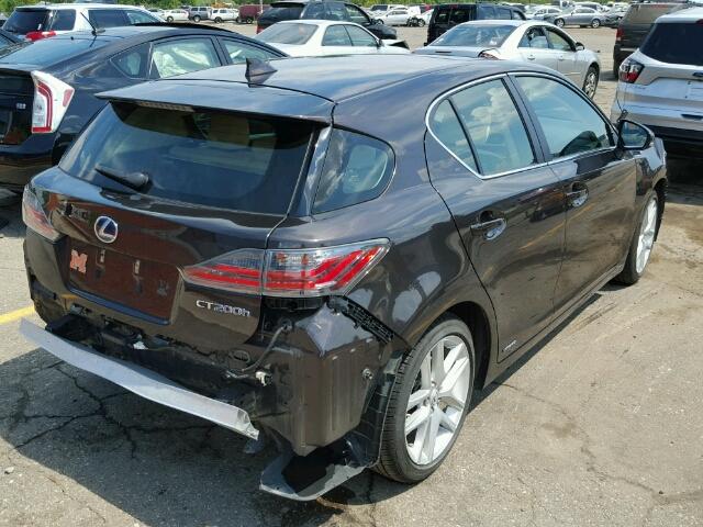 JTHKD5BH0E2198134 - 2014 LEXUS CT 200 BLACK photo 4