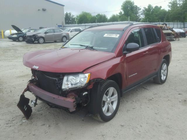 1C4NJDBB2CD577019 - 2012 JEEP COMPASS SP RED photo 2