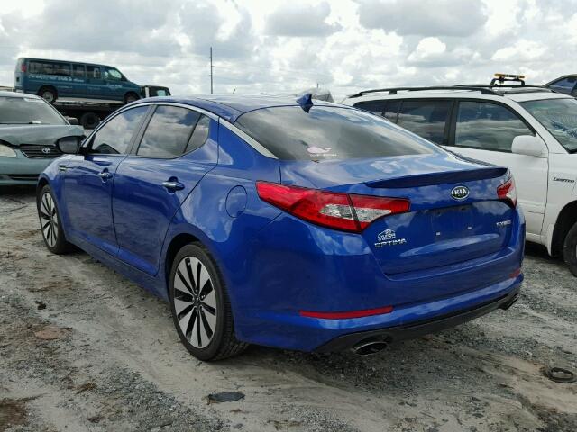 5XXGR4A62CG046186 - 2012 KIA OPTIMA SX BLUE photo 3