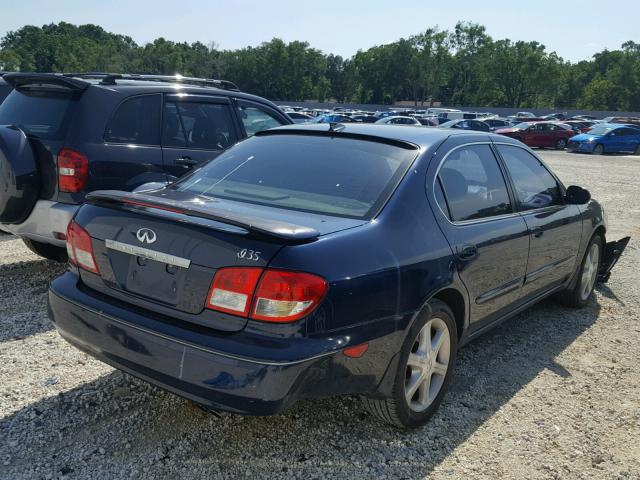 JNKDA31A72T025565 - 2002 INFINITI I35 BLUE photo 4